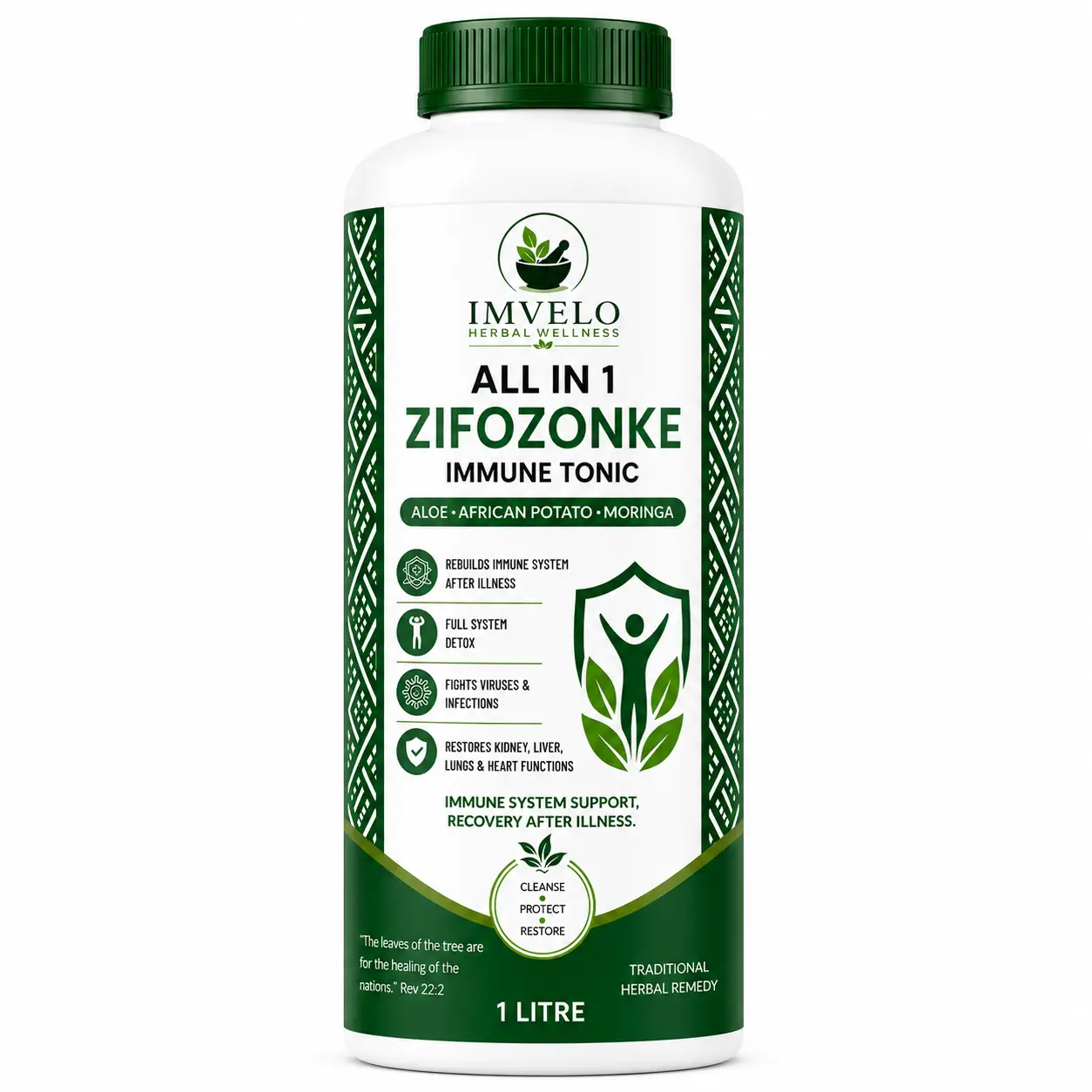 All In 1 Zifozonke Immune Tonic with Aloe Vera African Potato and Moringa