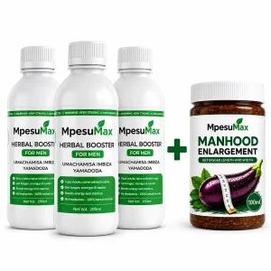 Manhood herbs bundle: MpesuMax Herbal Booster tonic 3-pack with MpesuMax Manhood Herbs 100ml